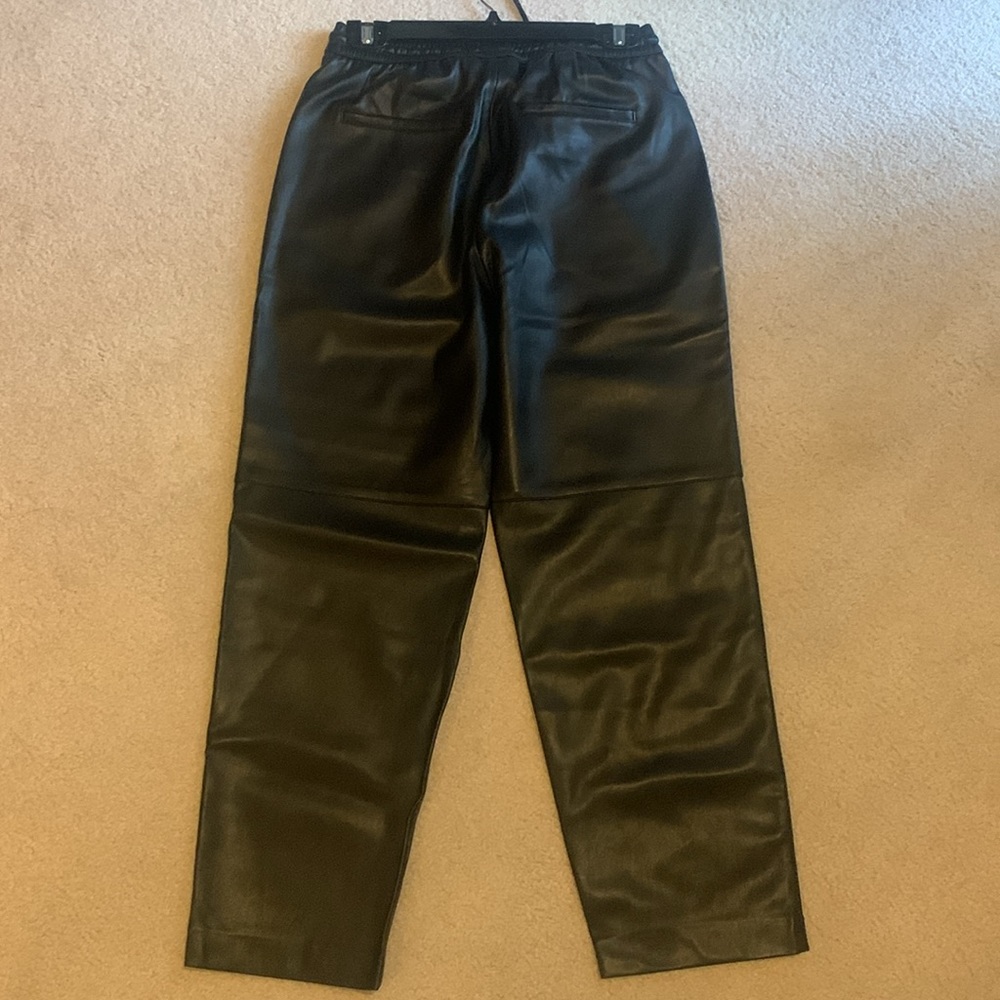 NWOT Mango Leather-effect elastic waist trousers - Picture 6 of 7